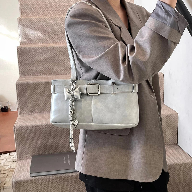 ZELVIA Belt Buckle Luxury Bag
