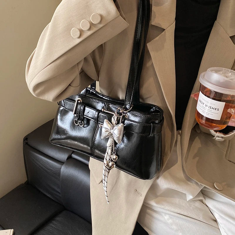 ZELVIA Belt Buckle Luxury Bag