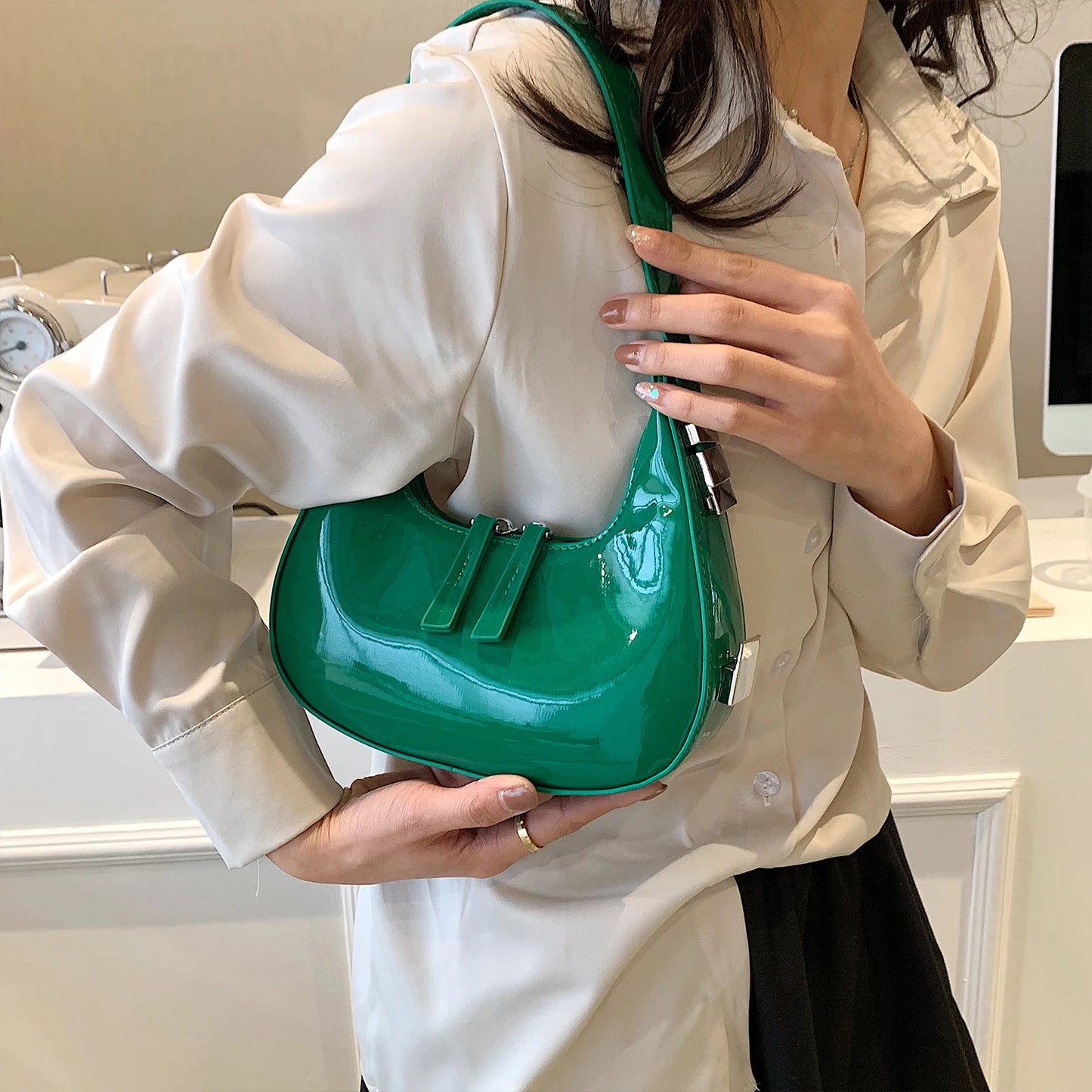 ZELVIA Half Moon Bag Luxury
