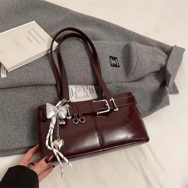 ZELVIA Belt Buckle Luxury Bag