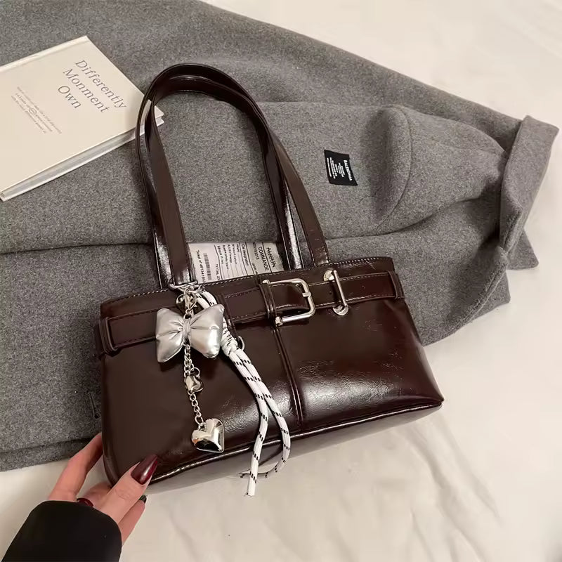 ZELVIA Belt Buckle Luxury Bag