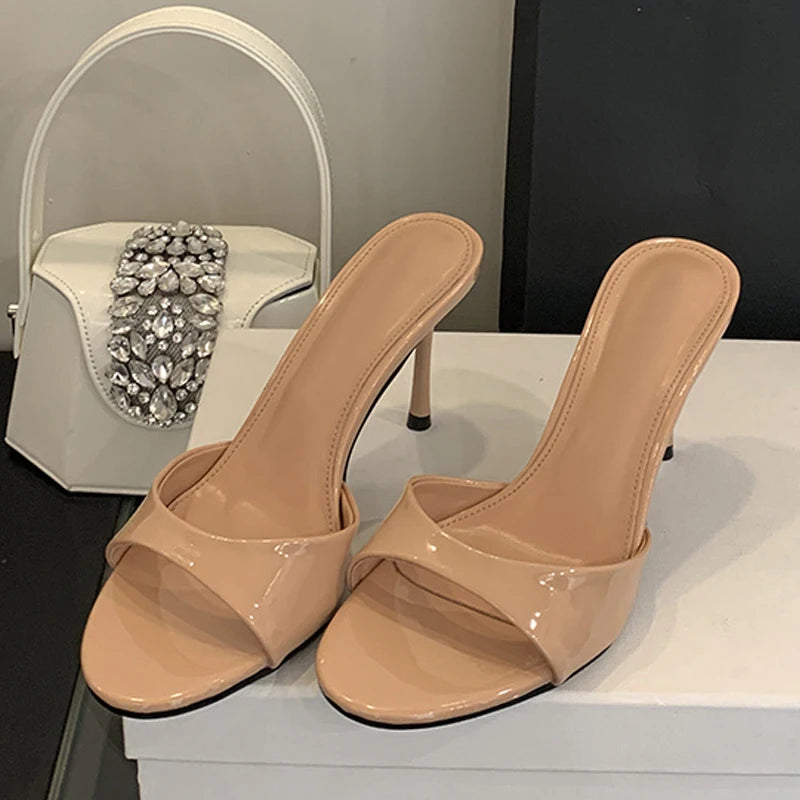 ZELVIA'S Wine Red Thin High Heels