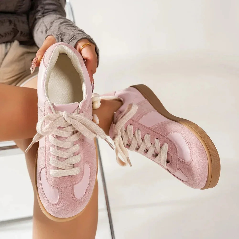ZELVIA Pale Pink Flat Sneaker