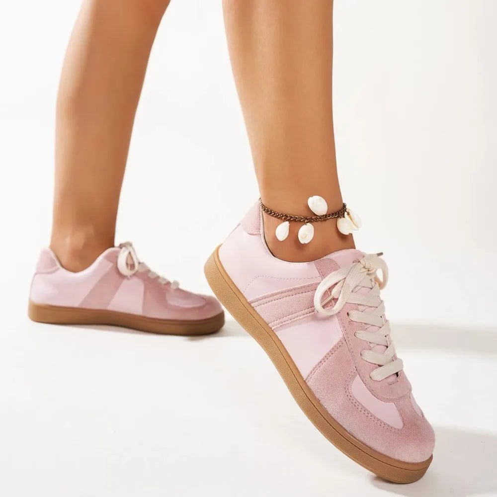ZELVIA Pale Pink Flat Sneaker