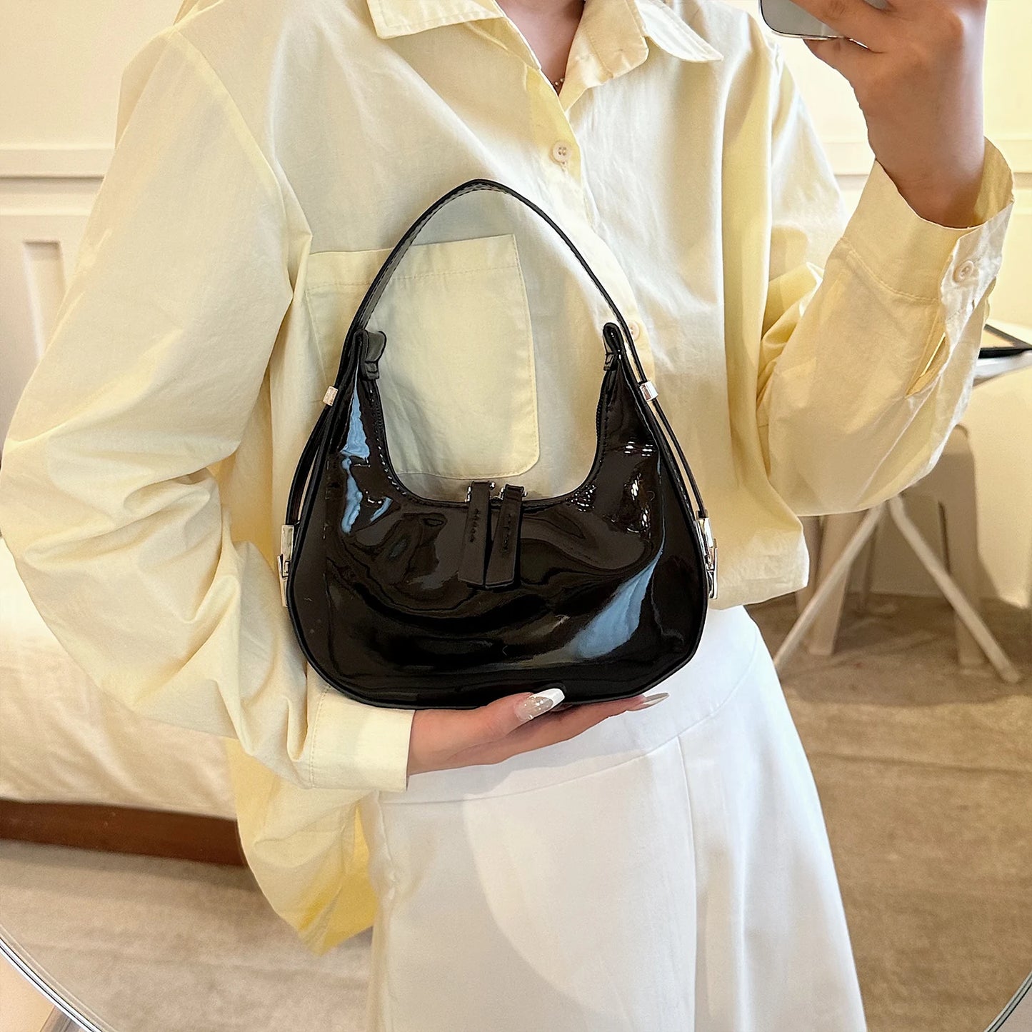 ZELVIA Half Moon Bag Luxury
